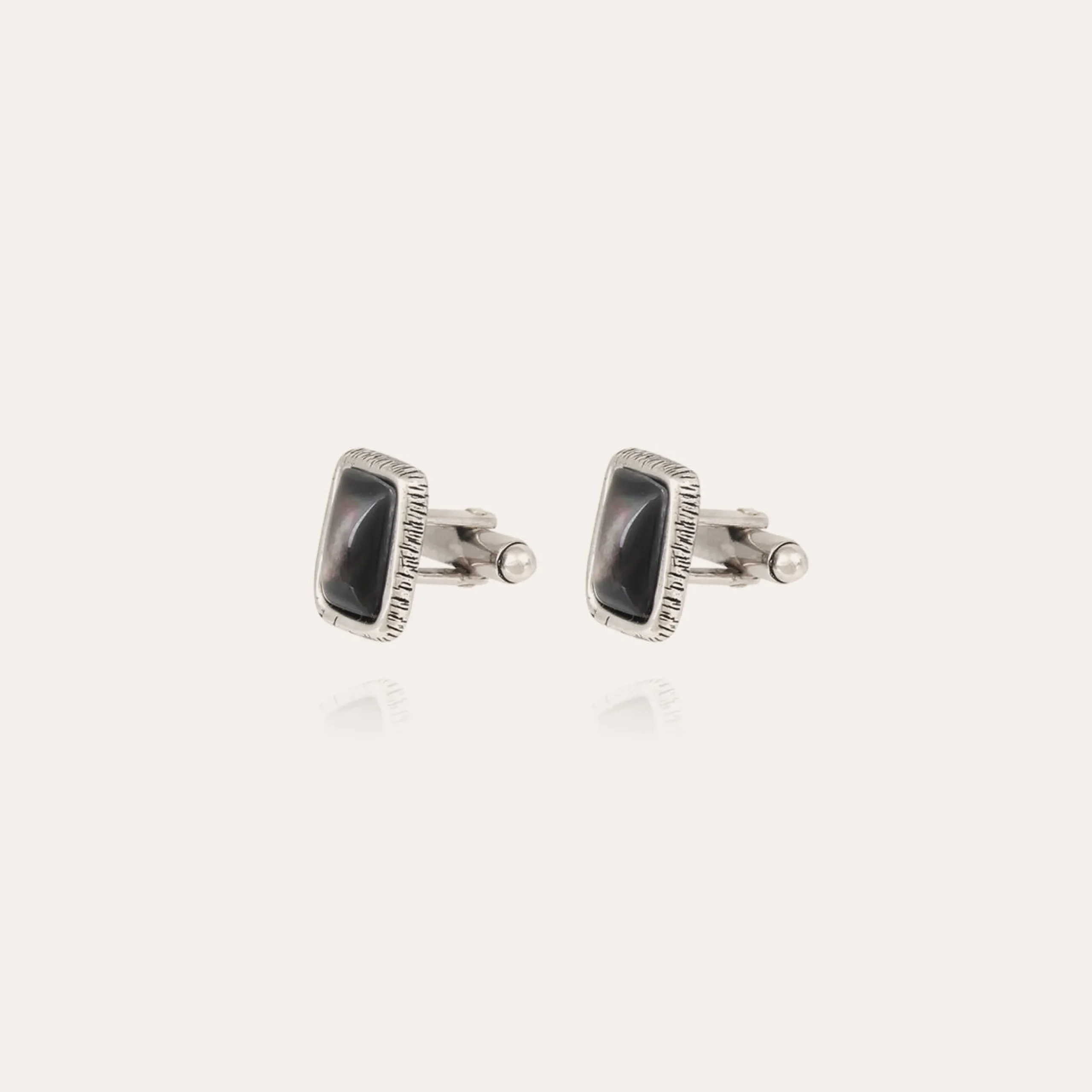 Boutons de manchette Totems - Nacre grise