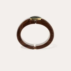 Bracelet Arty acétate - Marron & Jaspe Kambaba