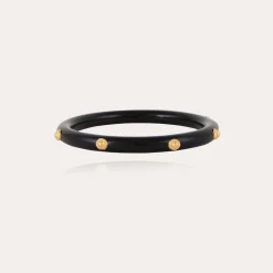 Bracelet Caftan acétate - Noir