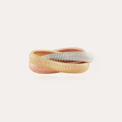 Bracelet Infinity trois rangs bicolore