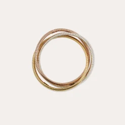 Bracelet Infinity trois rangs petit modèle bicolore