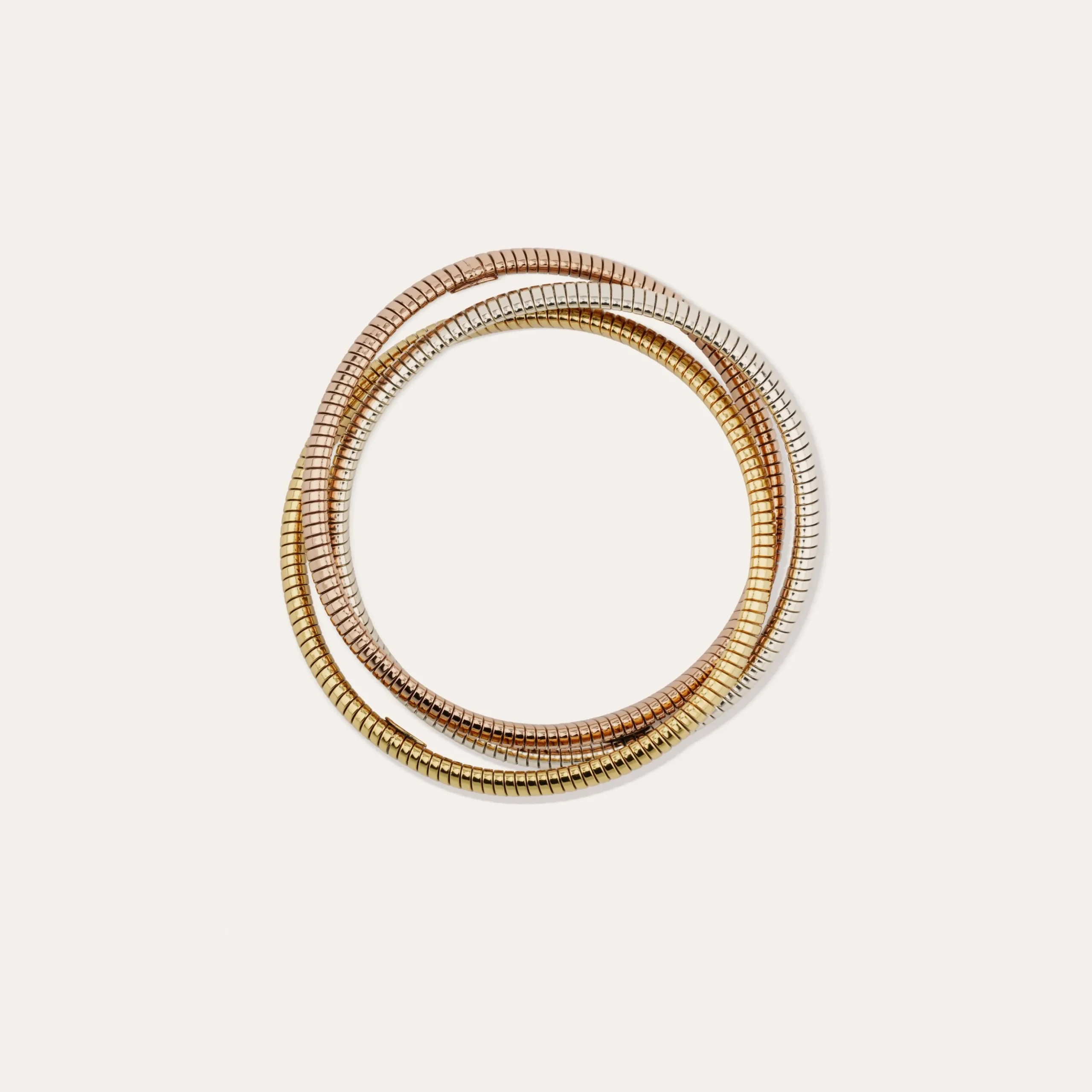 Bracelet Infinity trois rangs petit modèle bicolore