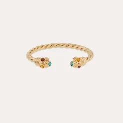 Bracelet jonc Amarante Torsade - Turquoise