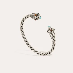 Bracelet jonc Amarante torsade - OEil de Tigre