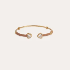Bracelet jonc Duality Amore strass