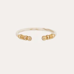 Bracelet Sari strass acétate - Ivoire
