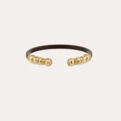 Bracelet Sari strass acétate - Marron