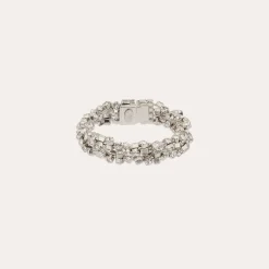 Bracelet Trevise double finition rhodium