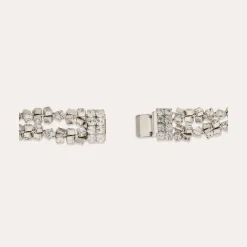 Bracelet Trevise double finition rhodium