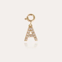 Charms pendentif lettre A strass