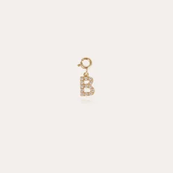 Charms pendentif lettre B strass