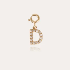 Charms pendentif lettre D strass