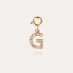 Charms pendentif lettre G strass