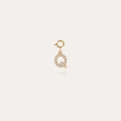 Charms pendentif lettre Q strass