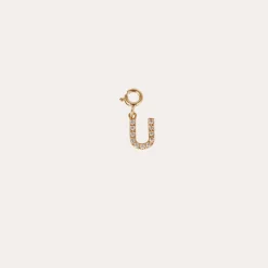 Charms pendentif lettre U strass