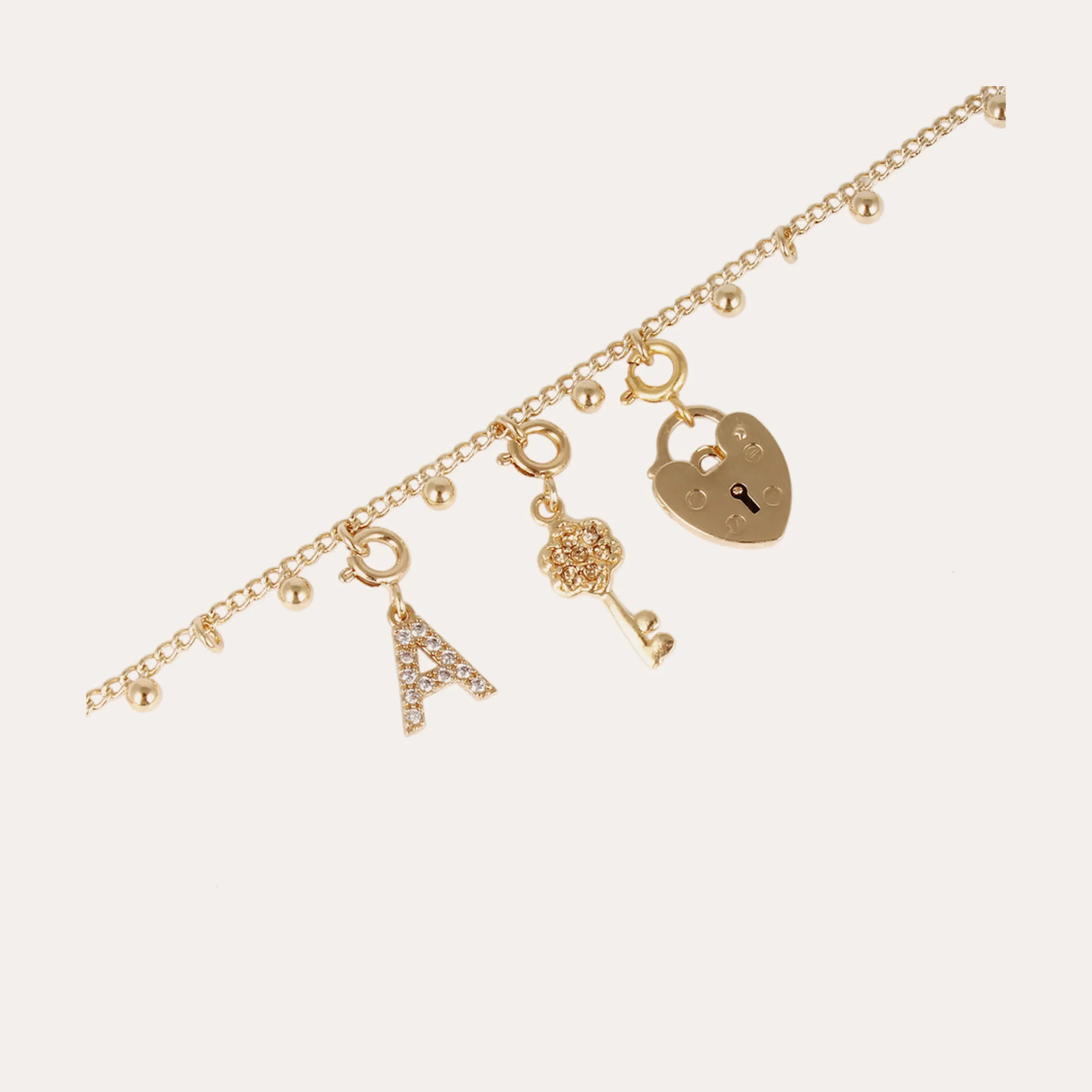 Charms pendentif lettre V strass