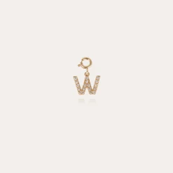Charms pendentif lettre W strass
