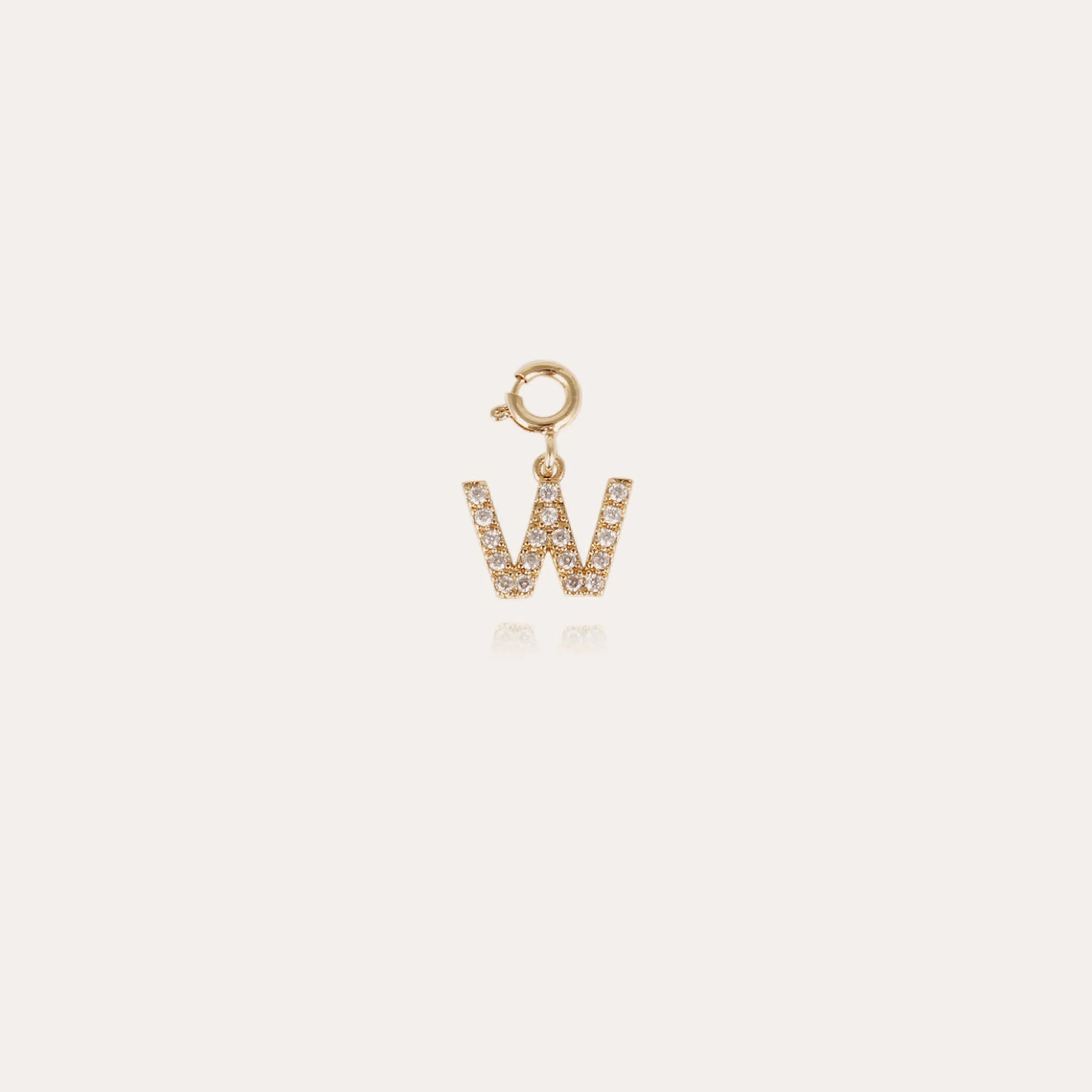 Charms pendentif lettre W strass