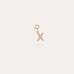 Charms pendentif lettre X strass