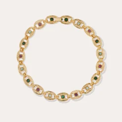 Collier Carthage - Malachite, Améthyste & Amazonite