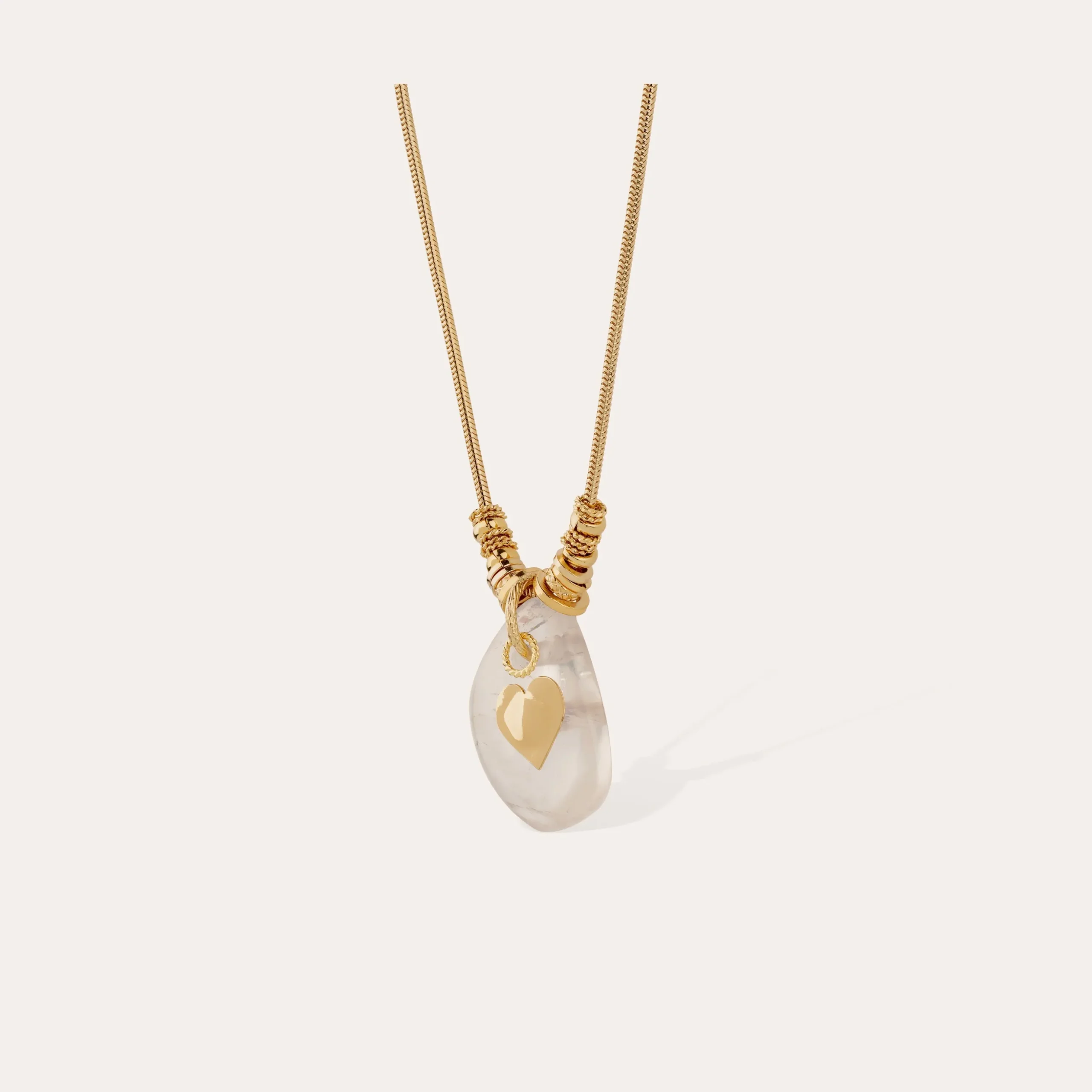 Collier Galet - Cristal de roche