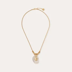 Collier Galet - Cristal de roche