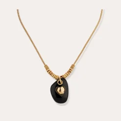 Collier Galet - Onyx Noir