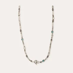 Collier Kali cabochons moyen modèle - Turquoise Matrix