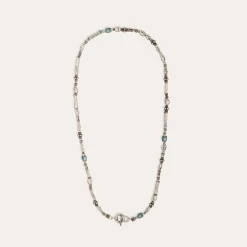 Collier Kali cabochons moyen modèle - Turquoise Matrix