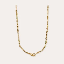 Collier Kali cabochons moyen modèle - Turquoise Matrix