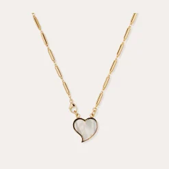 Collier Mirage Coeur petit modèle - Nacre blanche