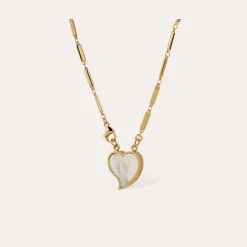 Collier Mirage Coeur petit modèle - Nacre blanche