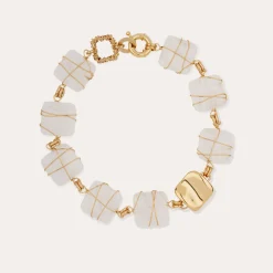 Collier Rainbow square - Cristal de roche
