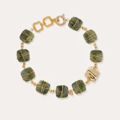 Collier Rainbow Square - Vessonite