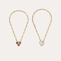 Collier Scapulaire Mirage - Bois & Nacre Blanche