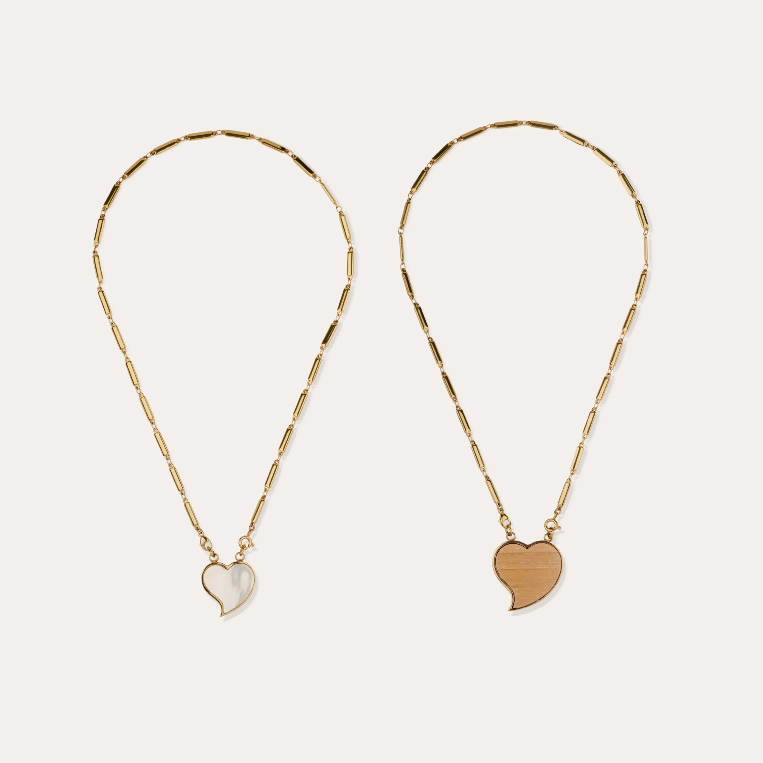 Collier Scapulaire Mirage - Bois & Nacre Blanche