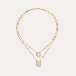 Collier Scapulaire Ovo - Nacre blanche