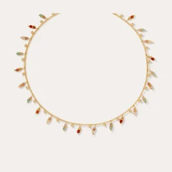 Collier Tangerine - Quartz Vert & Quartz rose