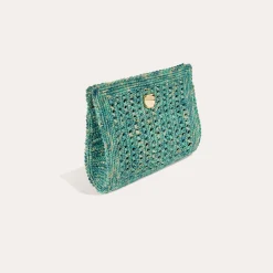 Sac pochette Les Canoubiers - Turquoise