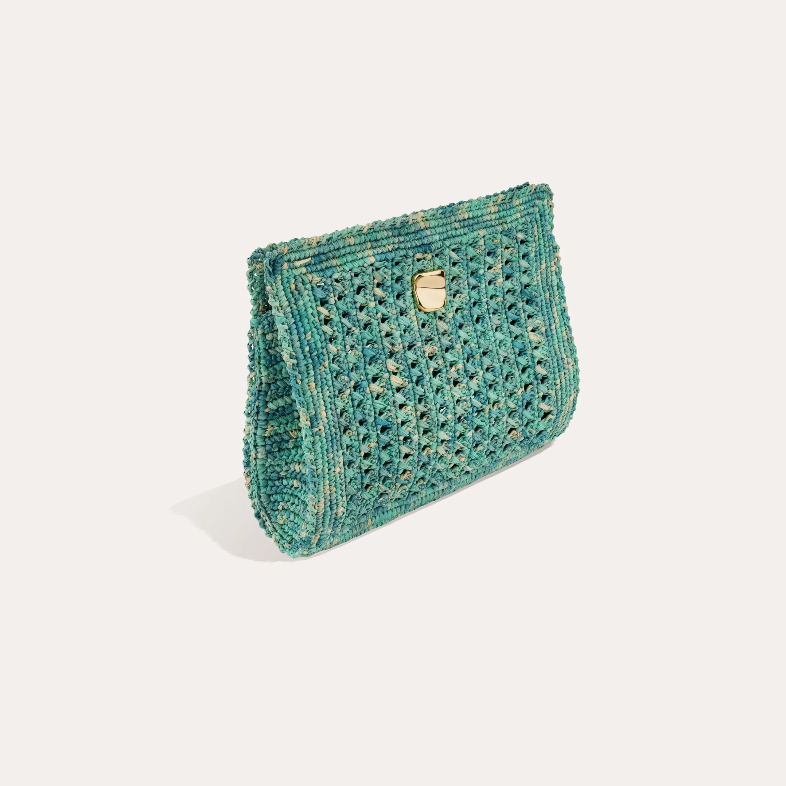 Sac pochette Les Canoubiers - Turquoise