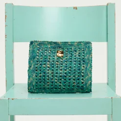 Sac pochette Les Canoubiers - Turquoise