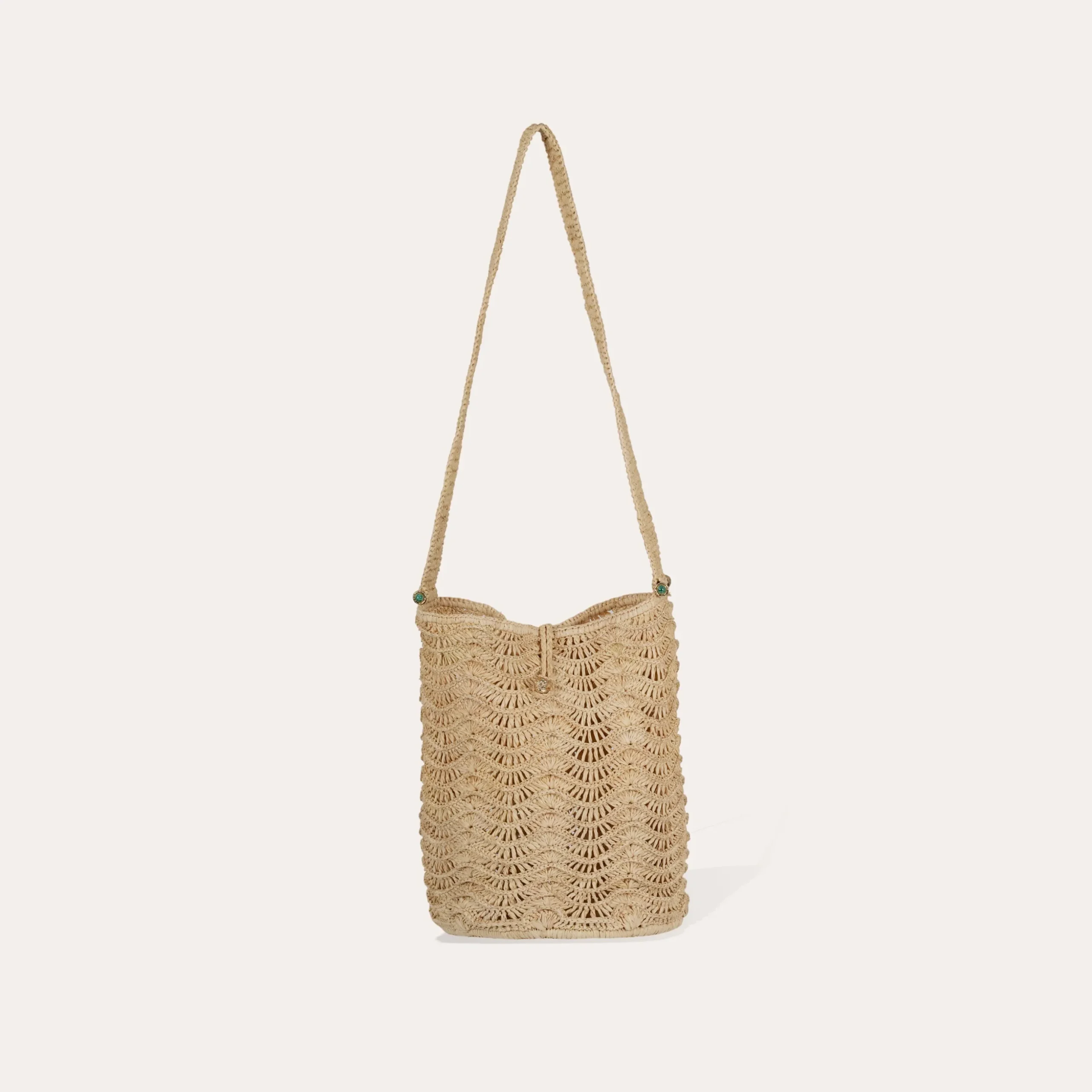 Sac seau Les Palmiers raphia