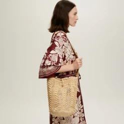 Sac seau Les Palmiers raphia