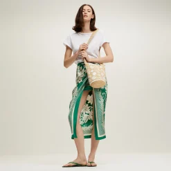 Sac seau Tahiti raphia